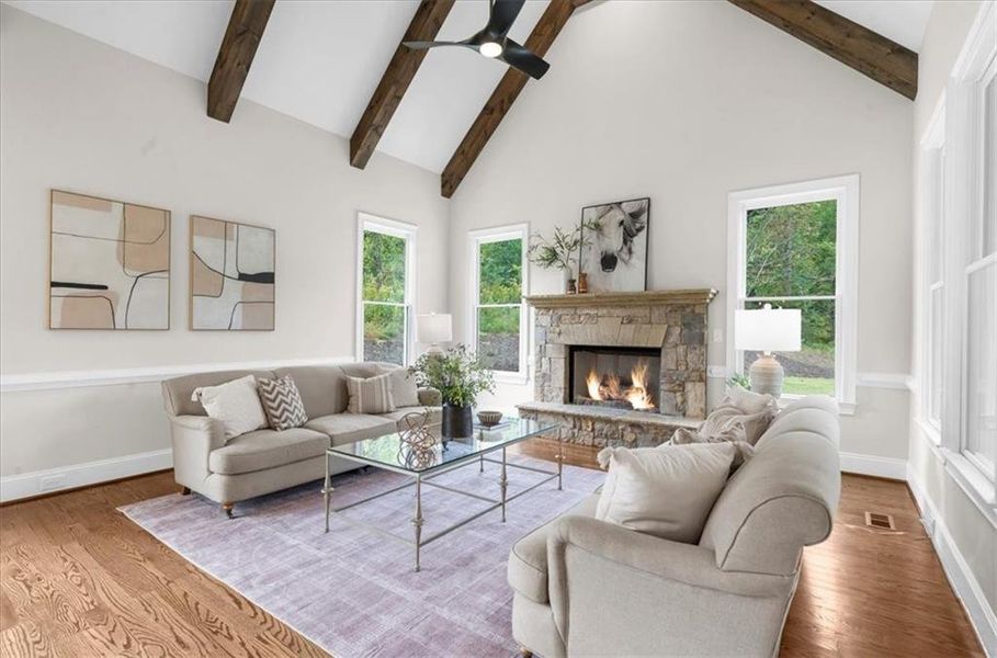 Furnished interior view inside a new home in , Canton (Image 42).