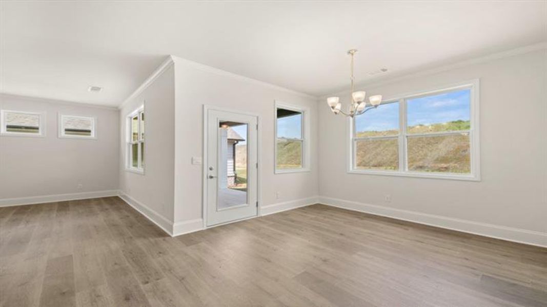 Spacious, unfurnished interior of a new home in Hamptons at Riverwood North, Dallas (Image 57).