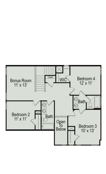 2D floor plan layout of this home in Sierra Vista, Rosharon, TX (Image 3).