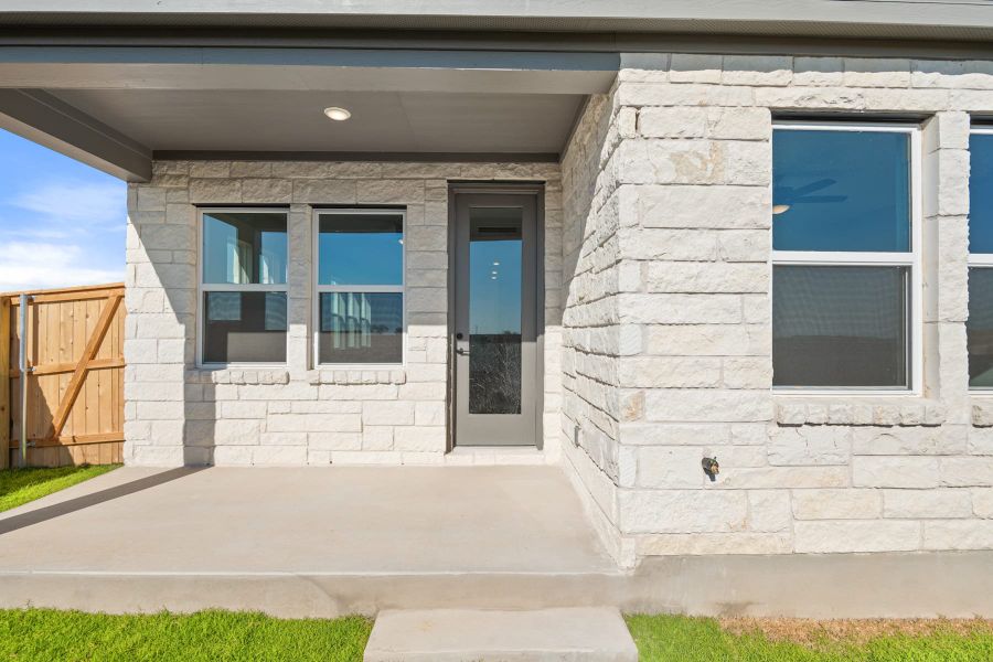 Exterior details and patio area of a home in Park Central, Georgetown (Image 25).
