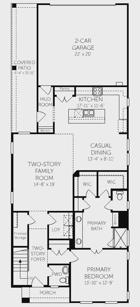 2D floor plan layout for the Morris by Coventry Homes in Pecan Square, Northlake, TX (Image 3). 2D floor plan layout for the Morris by Coventry Homes in Pecan Square, Northlake, TX (Image 3).