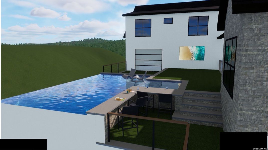 Exterior rendering of this home design in , New Braunfels, TX (Image 8).