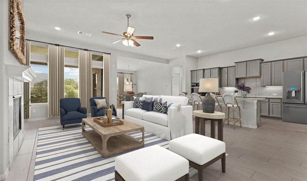 Great room open to the kitchen (*Photo not of actual home and used for illustration purposes only.)