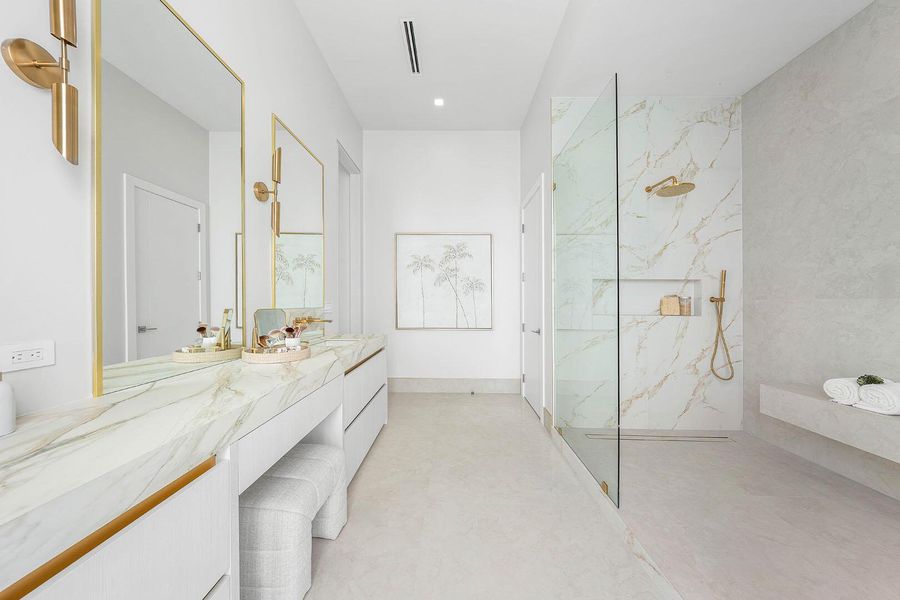 Furnished interior view inside a new home in , Boca Raton (Image 54).