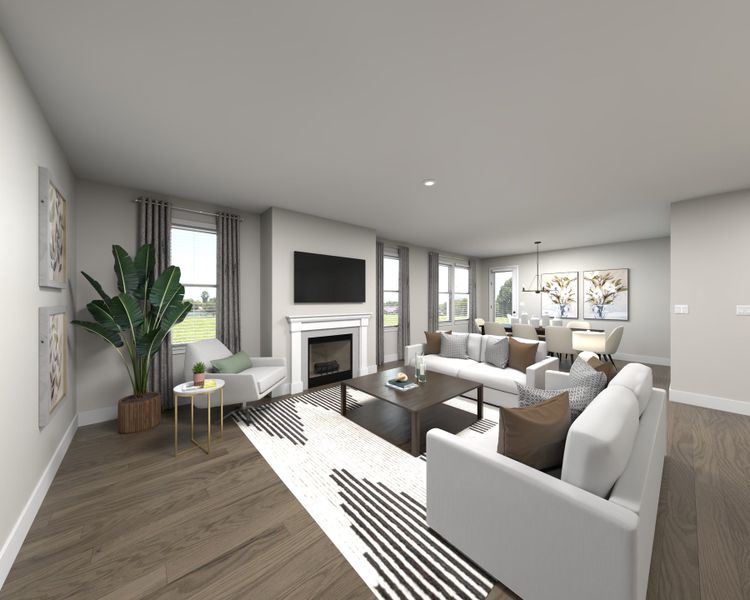 Furnished interior view inside a new home in Lakes at Bella Lago - Signature Series, Franklin (Image 5).