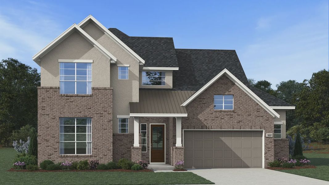 Representative exterior photo of a completed home built from the Rivers by Chesmar Homes in Westland Ranch, League City, TX (Image 34). Representative exterior photo of a completed home built from the Rivers by Chesmar Homes in Westland Ranch, League City, TX (Image 34).