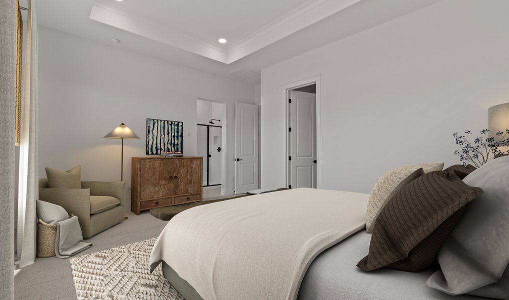 Primary suite with ensuite bath