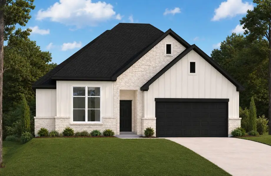 Front exterior of a new home in , Montgomery, TX, highlighting curb appeal (Image 1). Front exterior of a new home in , Montgomery, TX, highlighting curb appeal (Image 1).