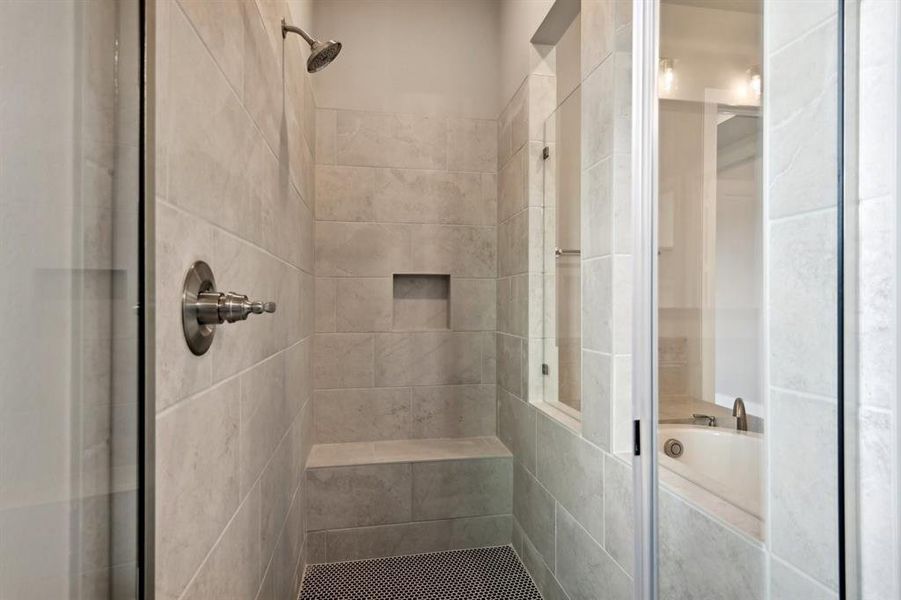 Master Suite oversized shower offers seat! Master Suite oversized shower offers seat!