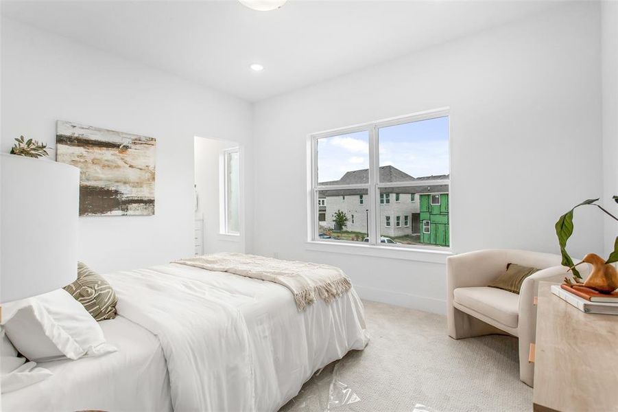 View of carpeted bedroom