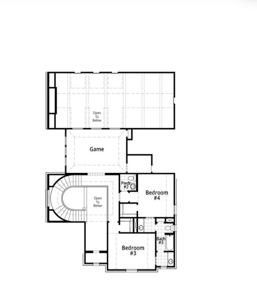 2D floor plan layout for the 608 by Highland Homes in The Grove Frisco: 95ft. lots, Frisco, TX (Image 26). 2D floor plan layout for the 608 by Highland Homes in The Grove Frisco: 95ft. lots, Frisco, TX (Image 26).