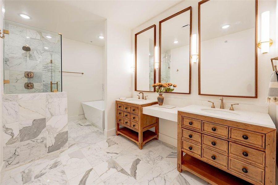 Furnished interior view inside a new home in , Dallas (Image 8).