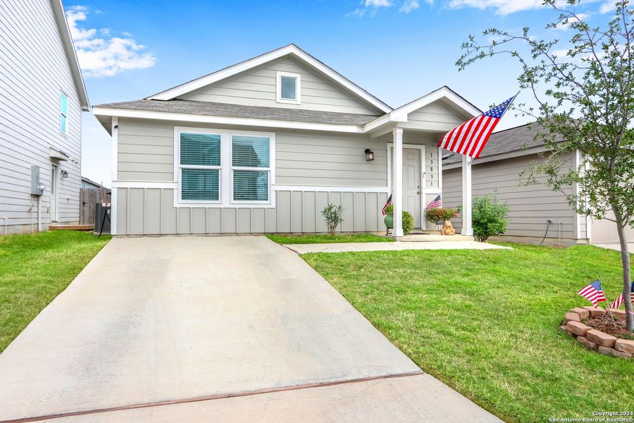 Front exterior of a new home in , San Antonio, TX, highlighting curb appeal (Image 17).