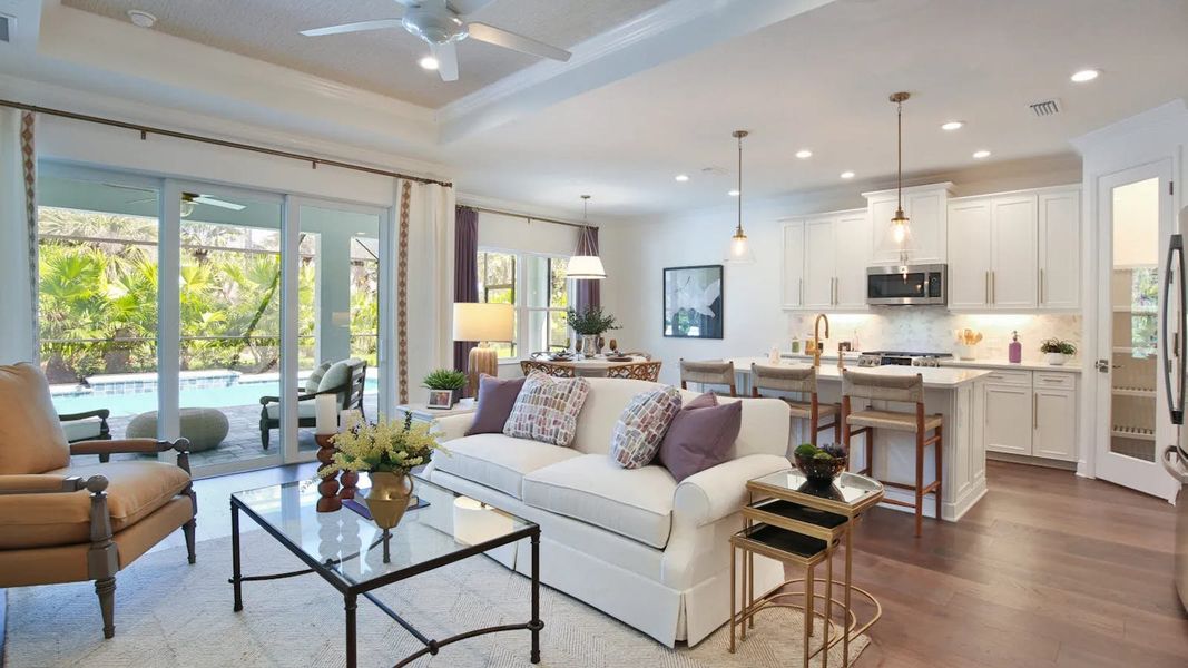 Furnished interior view inside a new home in Windward Real Estate and Homes for Sale in Sarasota, FL - Neal Communities, Lakewood Ranch (Image 17).
