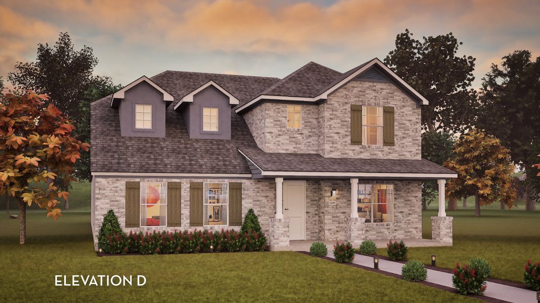 Front exterior of a new home in Solterra, Mesquite, TX, highlighting curb appeal (Image 2). Front exterior of a new home in Solterra, Mesquite, TX, highlighting curb appeal (Image 2).
