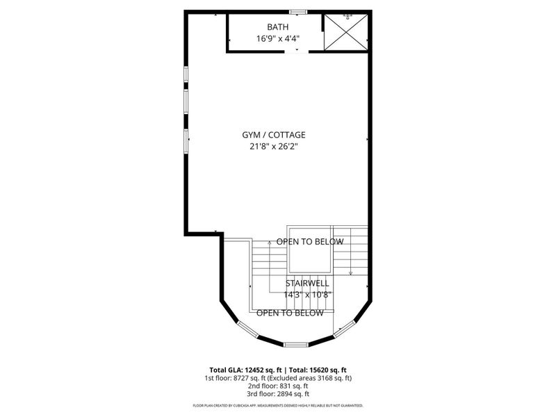 2nd floor of the heated and cooled workshop / cottage. Measurements should be checked by the buyer and buyer's agent. 2nd floor of the heated and cooled workshop / cottage. Measurements should be checked by the buyer and buyer's agent.