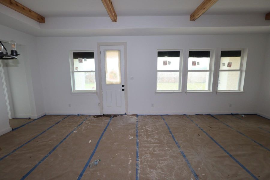 Great room and dining area - still under construction!