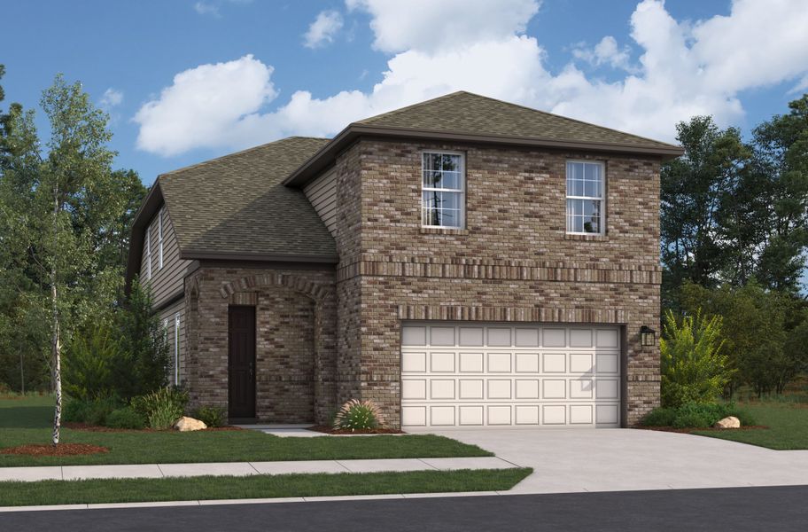 Representative exterior photo of a completed home built from the Wallace by Beazer Homes in Veranda: Classic, San Antonio, TX (Image 1). Representative exterior photo of a completed home built from the Wallace by Beazer Homes in Veranda: Classic, San Antonio, TX (Image 1).