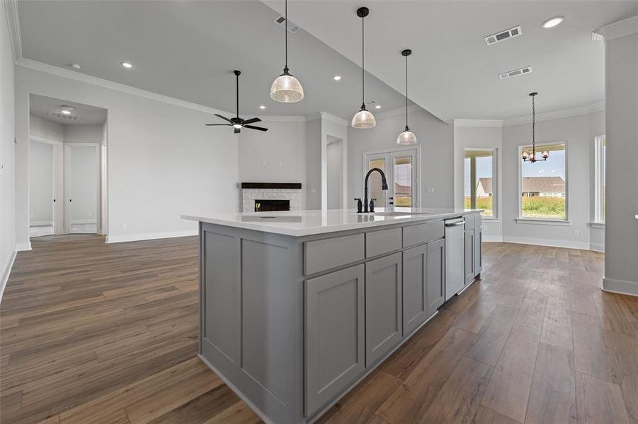 Furnished interior view inside a new home in Rocky Top, Krum (Image 4). Furnished interior view inside a new home in Rocky Top, Krum (Image 4).