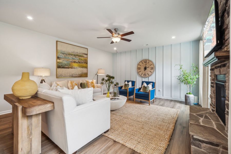 Furnished interior view inside a new home in Fallbrook Single Family Homes, Indian Trail (Image 14). Furnished interior view inside a new home in Fallbrook Single Family Homes, Indian Trail (Image 14).