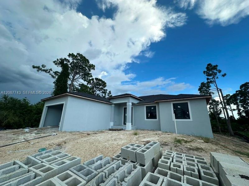 In-progress construction of a new home in , Port Charlotte, FL (Image 3).