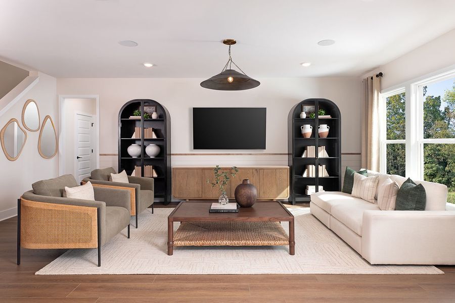 Representative furnished interior of a home built from the Continental by Pulte Homes in Glenview Farms, Murfreesboro (Image 3). Representative furnished interior of a home built from the Continental by Pulte Homes in Glenview Farms, Murfreesboro (Image 3).