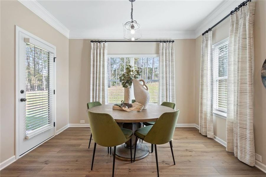 Furnished interior view inside a new home in Sagebrook, Powder Springs (Image 6). Furnished interior view inside a new home in Sagebrook, Powder Springs (Image 6).