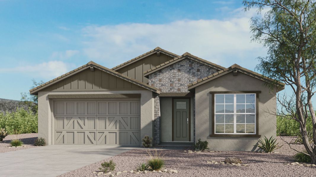 Representative exterior photo of a completed home built from the Charter by Taylor Morrison in Saddleback, Peoria, AZ (Image 4). Representative exterior photo of a completed home built from the Charter by Taylor Morrison in Saddleback, Peoria, AZ (Image 4).