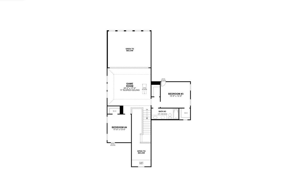 2D floor plan layout for the Presidio - Reserve Series by M/I Homes in LaPrelle, Haslet, TX (Image 4). 2D floor plan layout for the Presidio - Reserve Series by M/I Homes in LaPrelle, Haslet, TX (Image 4).