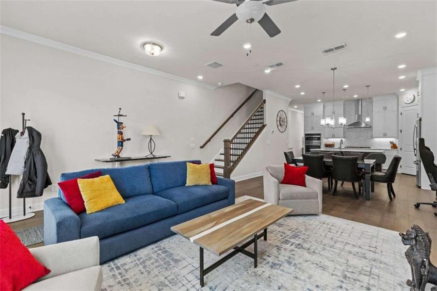 Furnished interior view inside a new home in , Peachtree Corners (Image 10). Furnished interior view inside a new home in , Peachtree Corners (Image 10).