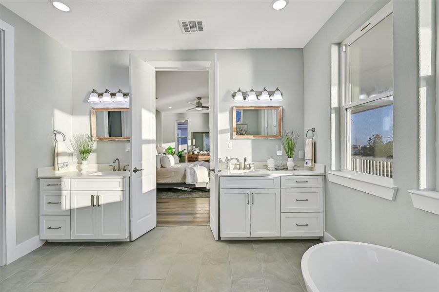 Furnished interior view inside a new home in , Galveston (Image 18).