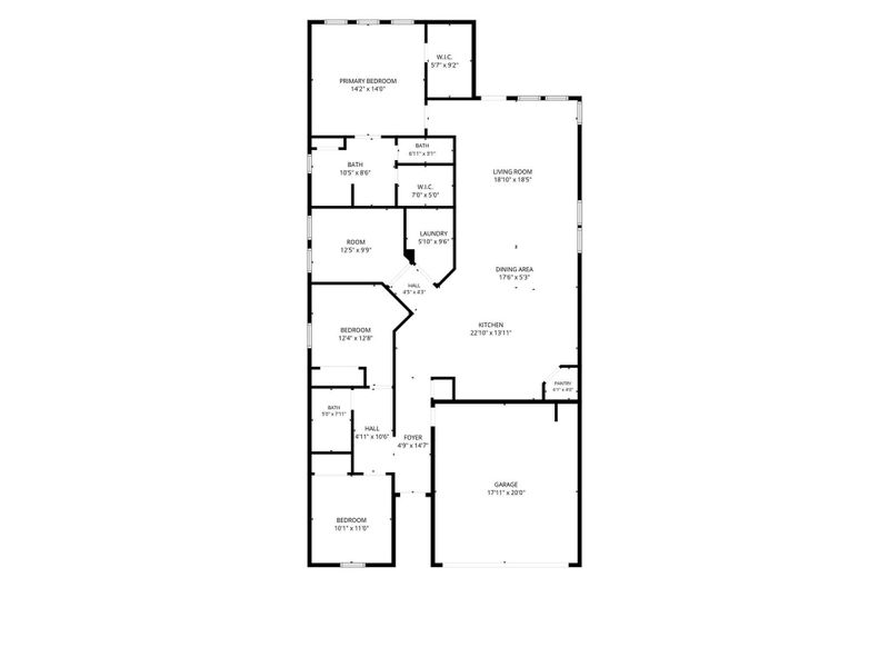 2D floor plan layout of this home in Samara, League City, TX (Image 5).