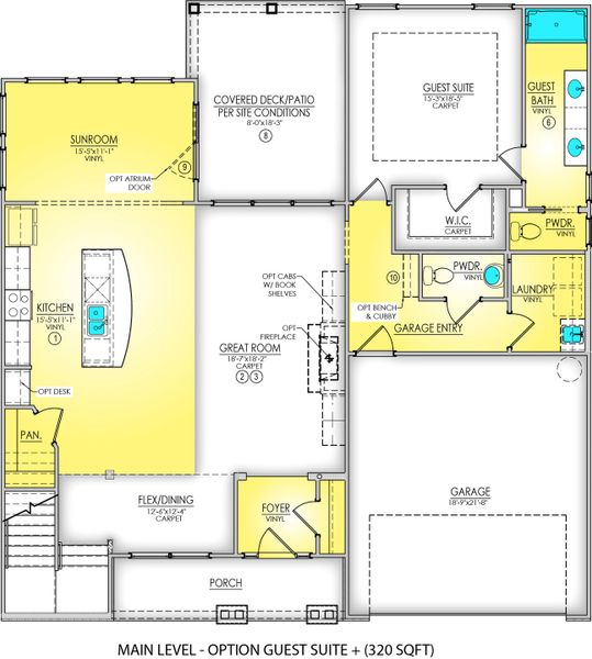 Main Level with Opt. Guest Suite