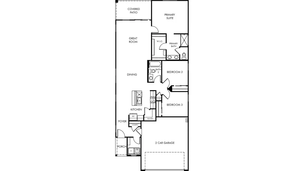 2D floor plan layout of this home in Sunset Crest - Signature Series, Tucson, AZ (Image 1). 2D floor plan layout of this home in Sunset Crest - Signature Series, Tucson, AZ (Image 1).