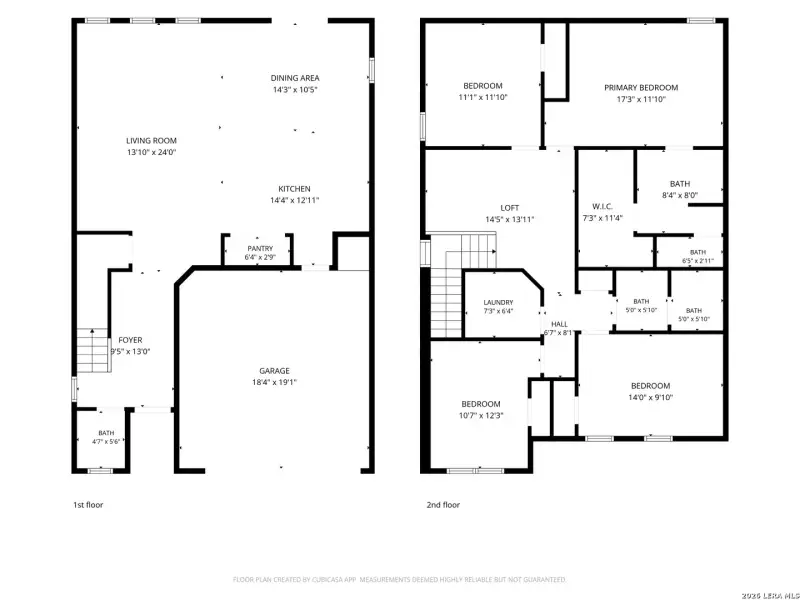 2D floor plan layout of this home in Legend Pond, New Braunfels, TX (Image 5).