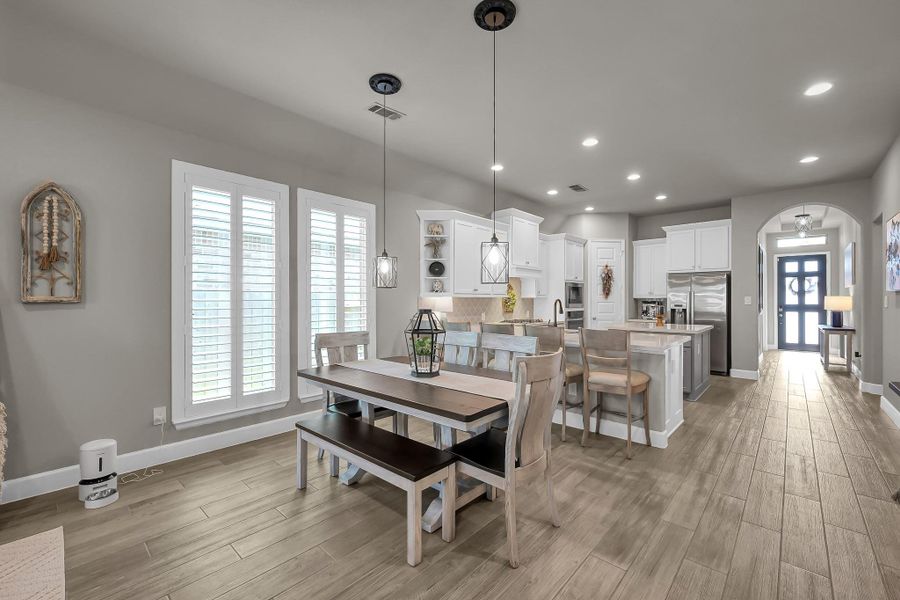 Furnished interior view inside a new home in Grand Central Park 45', Conroe (Image 34).