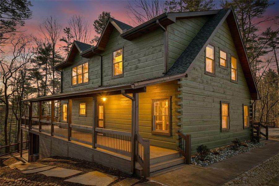 Exterior details and patio area of a home in , Ellijay (Image 4).