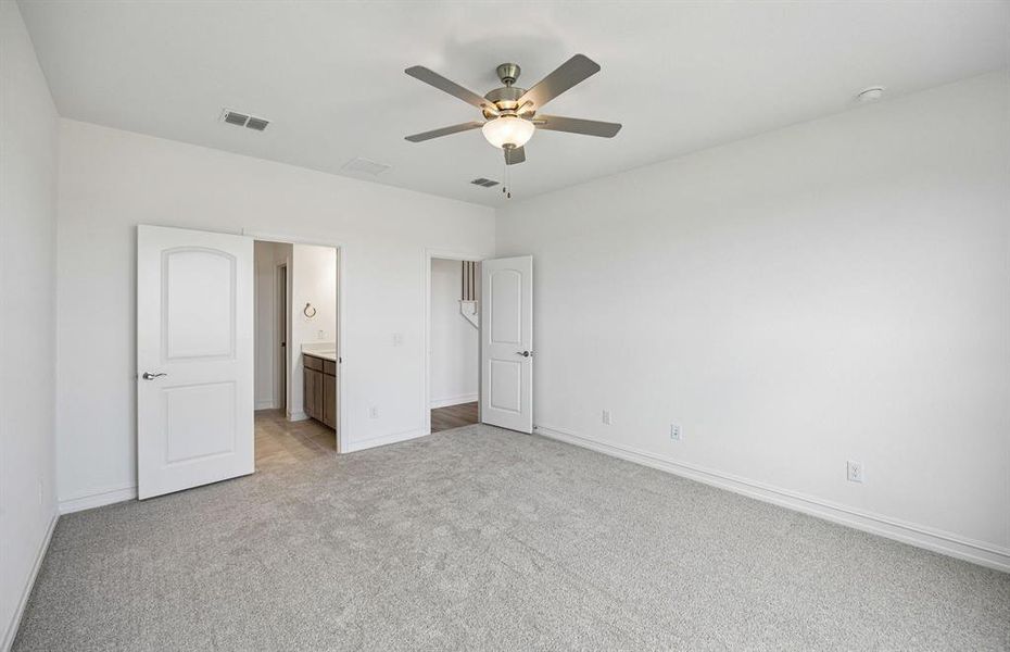 Spacious primary suite
