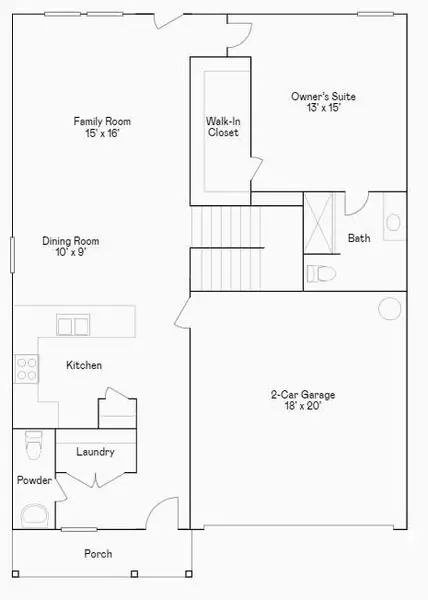 2D floor plan layout of this home in Sila, Huffman, TX (Image 3).