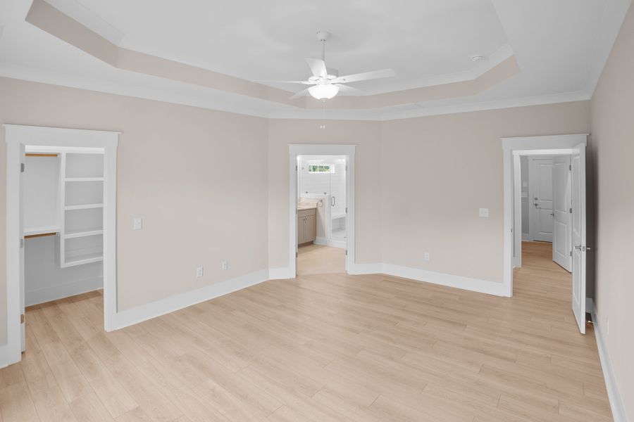 Representative unfurnished interior of a home built from the Claremont by Bill Clark Homes in The Sanctuary at Sunset Beach, Sunset Beach (Image 23). Representative unfurnished interior of a home built from the Claremont by Bill Clark Homes in The Sanctuary at Sunset Beach, Sunset Beach (Image 23).
