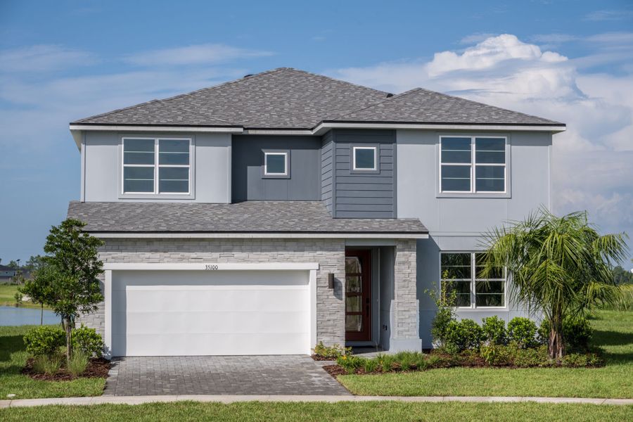 Representative exterior photo of a completed home built from the Myrtle by Mattamy Homes in Pasadena Ridge Master, Dade City, FL (Image 21).
