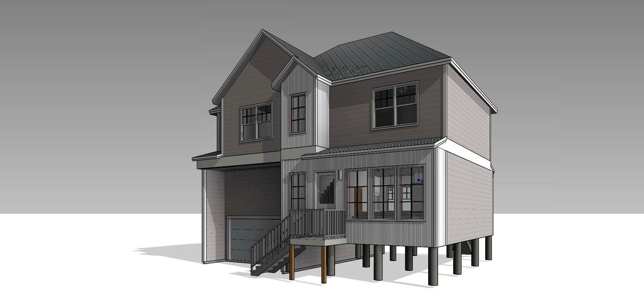 Exterior rendering of this home design in , Houston, TX (Image 3).