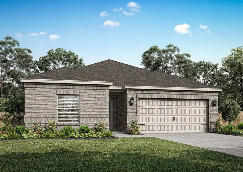 The Carter is a beautiful one-story home with a brick exterior. The Carter is a beautiful one-story home with a brick exterior.
