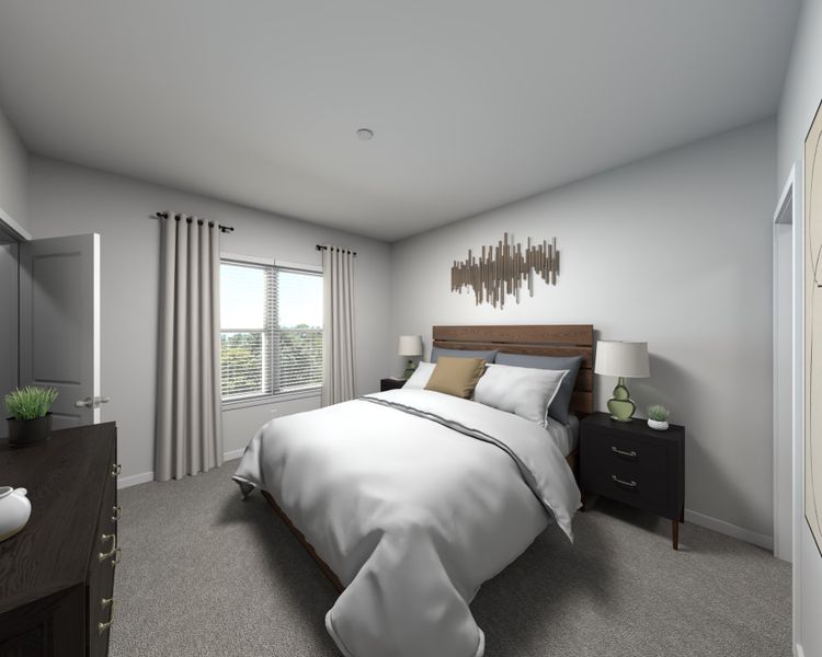 Furnished interior view inside a new home in The District at Oakleaf - The Commons, Middleburg (Image 8).