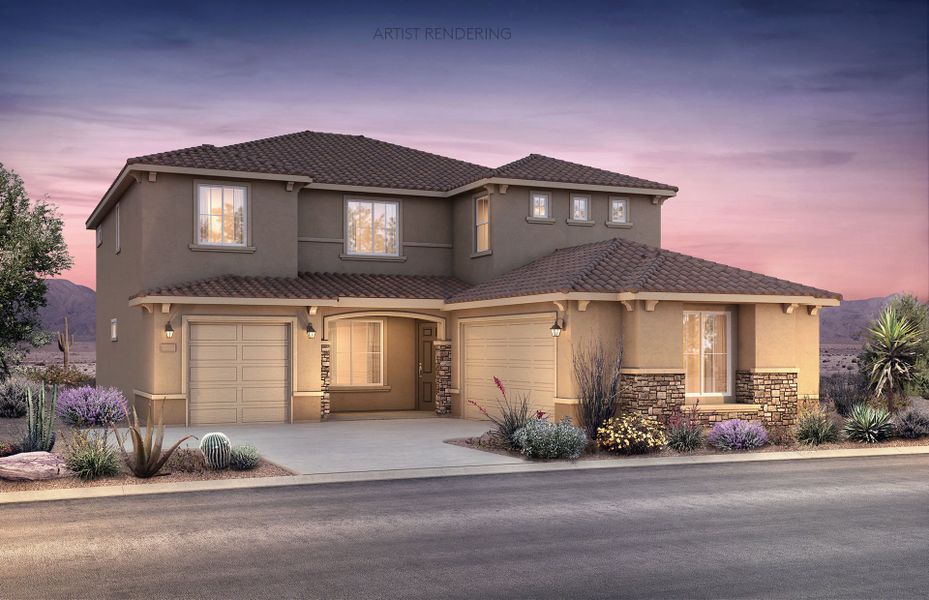 Representative exterior photo of a completed home built from the Starwood by Pulte Homes in Allen Ranches, Litchfield Park, AZ (Image 19).