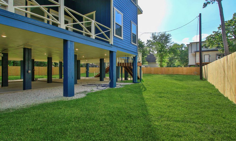 Exterior details and patio area of a home in , Cypress (Image 4).