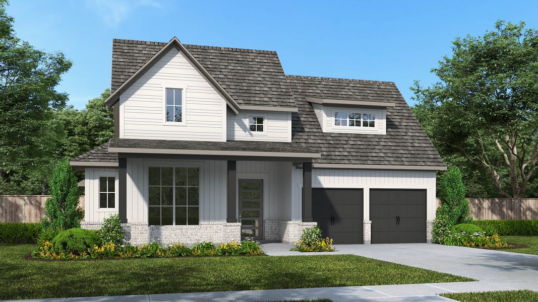 Representative exterior photo of a completed home built from the 2737C by Perry Homes in COLTON, Todd Mission, TX (Image 12).