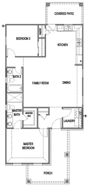 2D floor plan layout of this home in Mayfair, New Braunfels, TX (Image 3). 2D floor plan layout of this home in Mayfair, New Braunfels, TX (Image 3).
