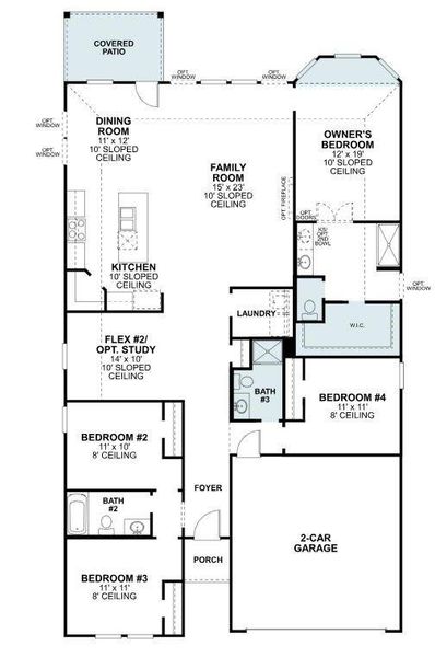 2D floor plan layout of this home in Sanderos, Fort Worth, TX (Image 3). 2D floor plan layout of this home in Sanderos, Fort Worth, TX (Image 3).