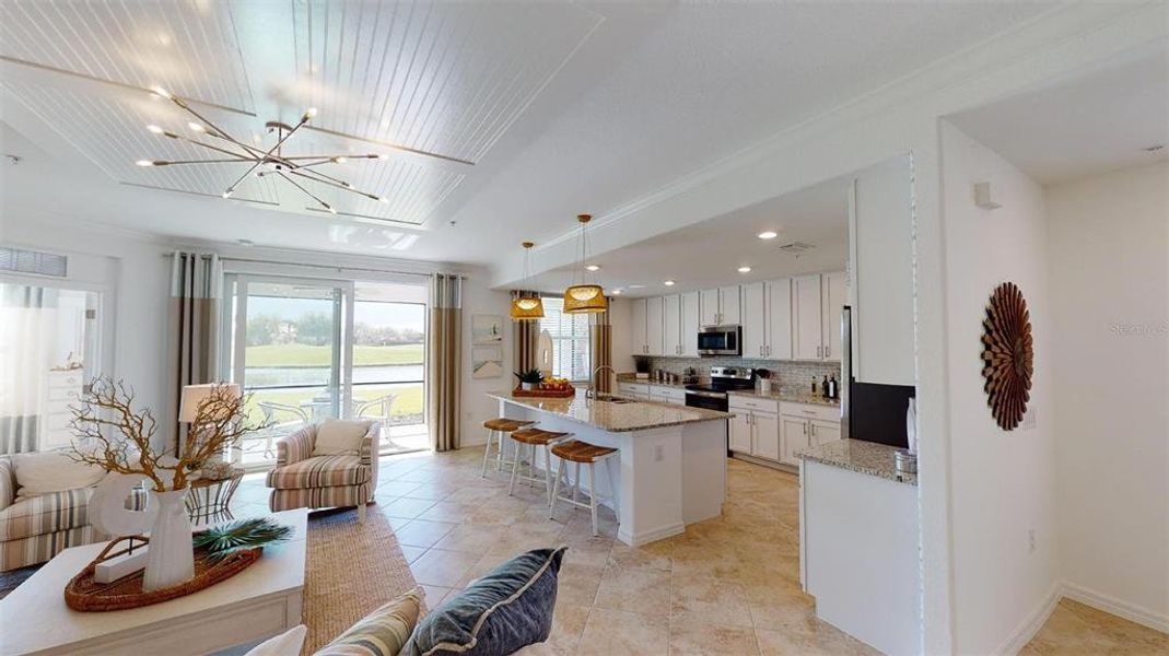Furnished interior view inside a new home in Wellen Park Golf & Country Club, Venice (Image 6).